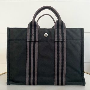 HERMES Fourre-Tout Toile Tote Bag | HERMES Canvas Tote Bag